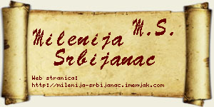 Milenija Srbijanac vizit kartica